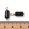 Natural Obsidian Cloumn Pendants LS-STAS-H221-04G-08-3