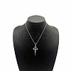 Vintage Zinc Alloy Cross Pendant Necklace for Men Women IU0764-3-1