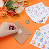 24Pcs 6 Styles Thank You Theme Round Paper Stickers DIY-GA0007-46-3