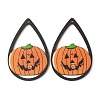 Halloween Theme Single Face Printed Aspen Wood Big Pendants WOOD-TAC0018-09G-1