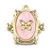 Alloy Cellulose Acetate Rhinestone Pendant PALLOY-E582-07G-01-1