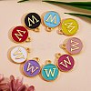 120Pcs 12 Colors Golden Plated Alloy Charms ENAM-SZ0001-64W-2