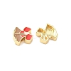 Christmas Brass Enamel Beads KK-I474-G21-2