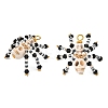 Halloween Theme Dyed Synthetic Turquoise & Glass Seed Beads Pendants PALLOY-MZ00774-03-1