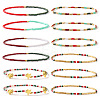 12Pcs Christmas Glass Seed Bead Stretch Bracelet Set ZO6526-2-1