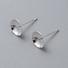 304 Stainless Steel Stud Earring Findings STAS-H436-25S-8mm-1