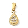 Ion Plating(IP) 304 Stainless Steel Micro Pave Cubic Zirconia Pendants STAS-Z107-02G-03-1