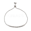 Alloy Crystal Rhinestone Box Chain Slider Bracelets LS-BJEW-F469-01P-1