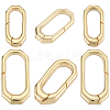 6Pcs 2 Styles Brass Spring Gate Rings KK-SC0006-33-6