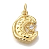 Rack Plating Brass Micro Pave Cubic Zirconia Pendants KK-I720-41G-1