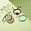 CCB Plastic Nugget Braided Cord Bracelet BJEW-JB08118-02-2