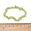 Unisex Chip Natural Peridot Beaded Stretch Bracelets BJEW-S143-51-2