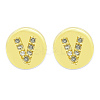 Brass Micro Pave Clear Cubic Zirconia Beads KK-T030-LA843-VX3-1