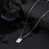 1Pc Stainless Steel Letter Rectangle Pendant Necklaces NJEW-LP0001-34T-P-3