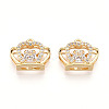 Brass Micro Pave Cubic Zirconia Charms KK-N261-90G-1