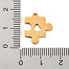 Golden Plated 304 Stainless Steel Pendants STAS-L271-01G-04-3