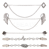 5Pcs 5 Styles Alloy Cardigan Clips AJEW-AR0004-96-1