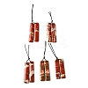 Natural Red Rainbow Jasper Pendants G-L617-I06-10x48mm-1