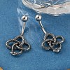 Snake 316 Surgical Stainless Steel Belly Button Rings EJEW-G416-18A-AS-3