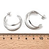 Triple C-Shaped 201 Stainless Steel Stud Earrings EJEW-Z151-09P-5