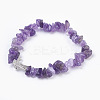Natural & Synthetic Gemstone Beads Stretch Bracelets BJEW-JB03926-03-1