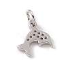 Brass Micro Pave Cubic Zirconia Charms ZIRC-F132-47P-2