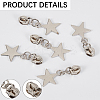 50Pcs Star Iron Zipper Sliders FIND-CY0002-21-5