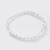 Electroplate Glass Beads Stretch Bracelets BJEW-JB04831-2