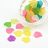 Mixed Transparent Forsted Leaf Acrylic Charms X-PL591-1