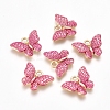 Golden Plated Alloy Enamel Pendants PALLOY-CJC0001-31E-2