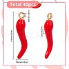 30Pcs Rack Plating Alloy Enamel Pendants FIND-SC0014-82G-2