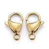 Ion Plating(IP) 304 Stainless Steel Lobster Claw Clasps X-STAS-H353-F-02G-3