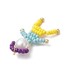 Glass Seed Bead with Glass Pearl Round Bead People Pendants PALLOY-MZ00643-5