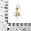 Brass Micro Pave Cubic Zirconia Pendants KK-D409-42G-B-3