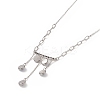 316 Stainless Steel Cable Chain Pendants Necklace with Chain Extender & Lobster Claw Clasp NJEW-I120-02-3