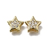 Star Brass Micro Pave Clear Cubic Zirconia Slide Charms ZIRC-I070-013G-1