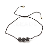 6Pcs 6 Style Natural & Synthetic Gemstone Round Beads Cord Bracelets Set BJEW-JB08014-3