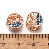 Rack Plating Alloy Rhinestone European Beads PALLOY-P307-06RG-2