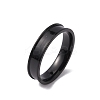 201 Stainless Steel Grooved Finger Ring Settings STAS-WH0027-27H-EB-1
