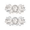 2Pcs Alloy Rhinestone Shoe Decorations AJEW-FG0003-73B-1