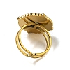 Ion Plating(IP) Flat Round 304 Stainless Steel Open Cuff Rings STAS-Z060-11G-4