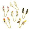 6Pcs 6 Styles Wings Enamel Pins JEWB-CJ0001-39-8