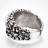 Alloy Glass Cuff Finger Rings RJEW-T006-01A-3