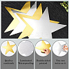 36Pcs 2 Colors Paper Glitter Star Wall Decoration AJEW-SP0001-16A-6