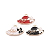 Rack Plating Alloy Enamel Pendants ENAM-N056-422-1