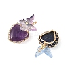 Natural Mixed Stone Wire Wrapped Pendants PALLOY-JF05991-2