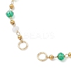 Handmade 304 Stainless Steel and Faceted Rondelle Glass Beaded Chain Bracelet Making AJEW-JB01476-01-2