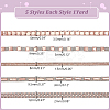 5 Yards 5 Style Glass Self Adhesive Hotfix Rhinestone Ribbon Trimming DIY-AR0004-55-2