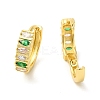 Cubic Zirconia Horse Eye Hoop Earrings EJEW-E270-31G-2