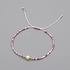 Adjustable Glass Seed Bead Braided Bead Bracelets for Women VT9382-4-1